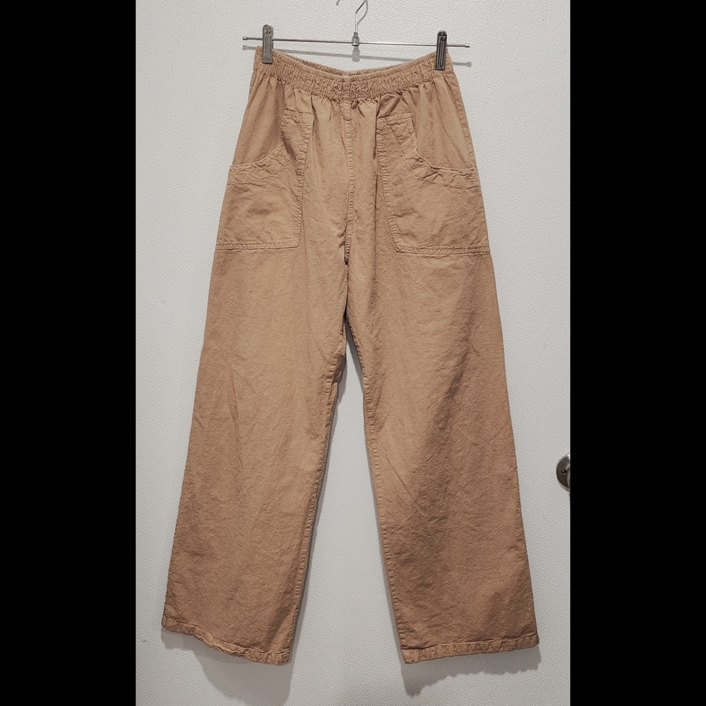 American South Side Wide Leg Pants Women’s Medium Crinkle Texture *no drawstring